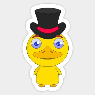 A duck ready to party Sticker